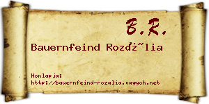Bauernfeind Rozália névjegykártya